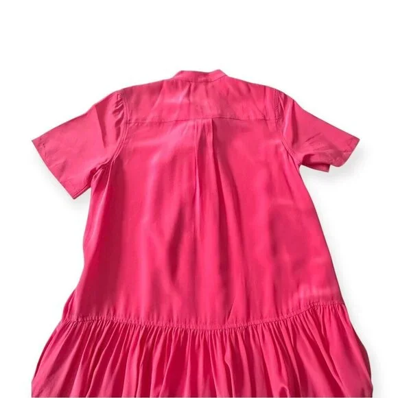 ULLA JOHNSON Adalyn Silk Mini Dress, Pink,‎ Size 4,New with tag